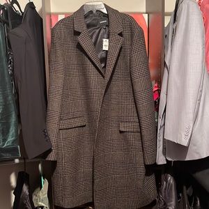 XXL Express Mens Plaid Trench Coat